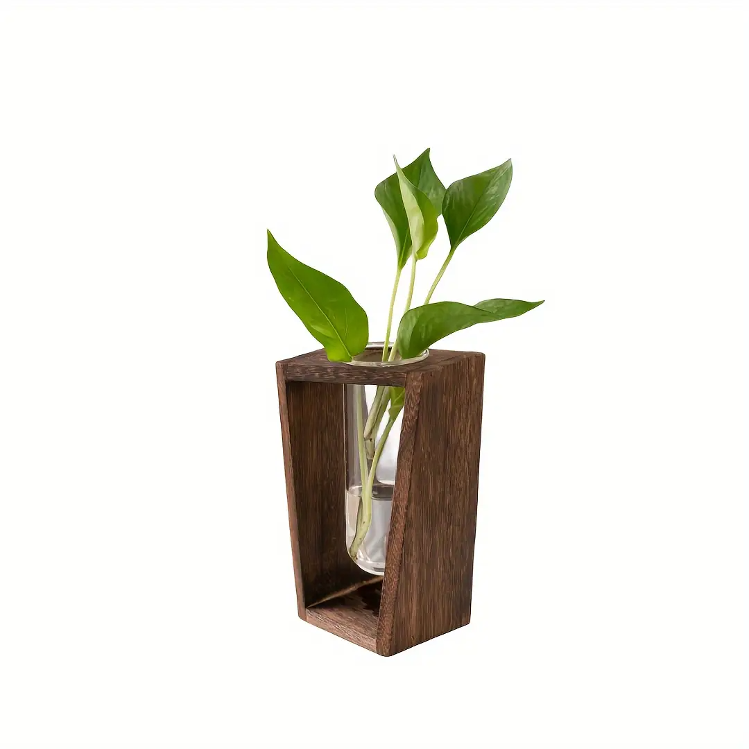 Propagation Station Vase - Modern Ahşap Çiçek Saksısı - Ev