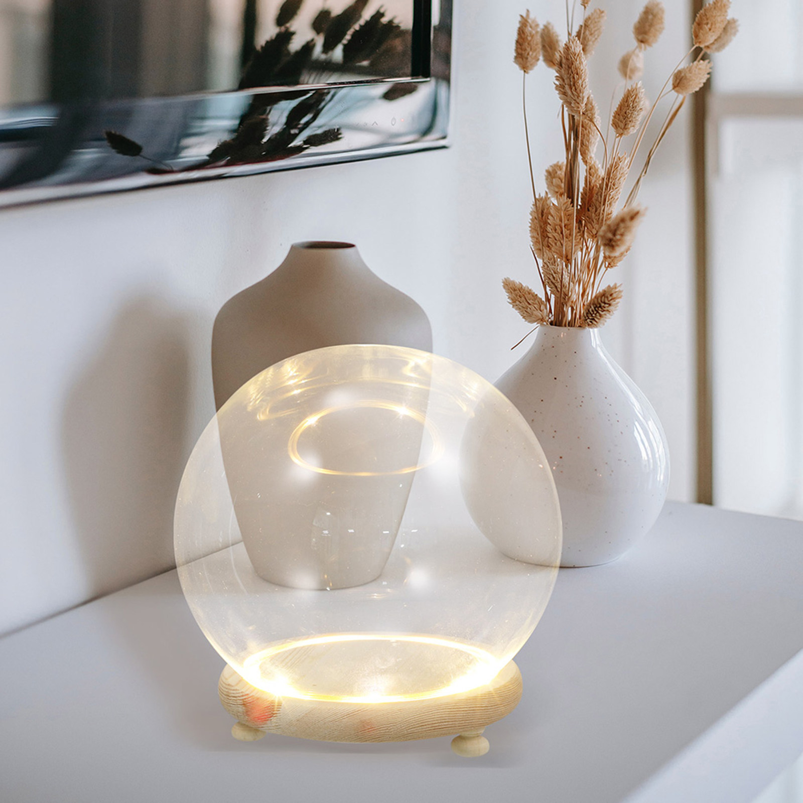 Plastic Dome Clear - Ölümsüz Çiçekler için Şeffaf Cam Kubbe