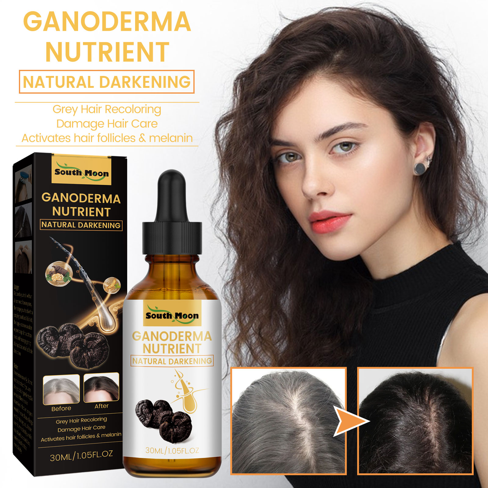 Root Stimulator Liquid - Siyah Ganoderma Lucidum Saç Sıvı Temiz