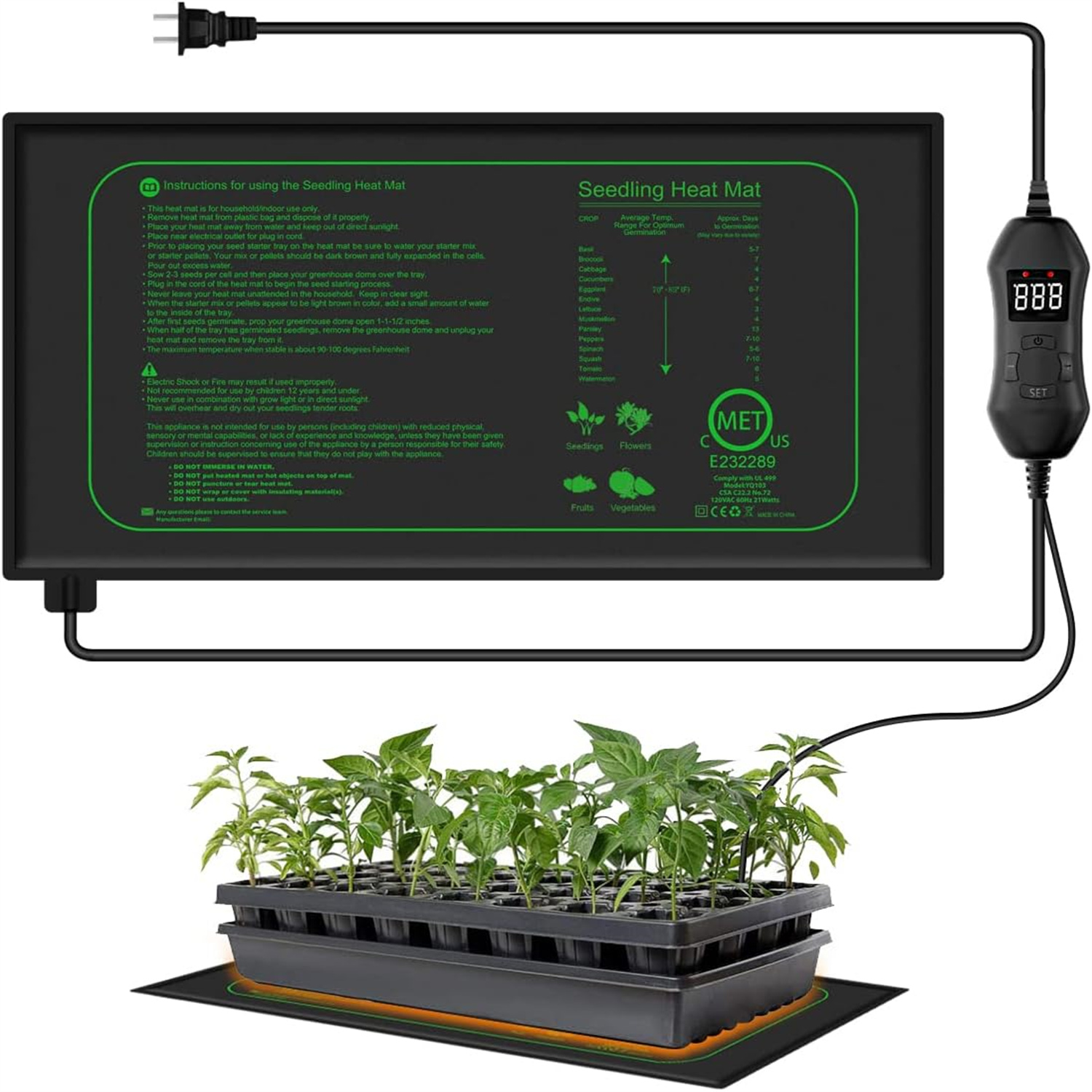 Rooting Gel Clone - Dijital Termostatlı Fide Isıtma Matı İç