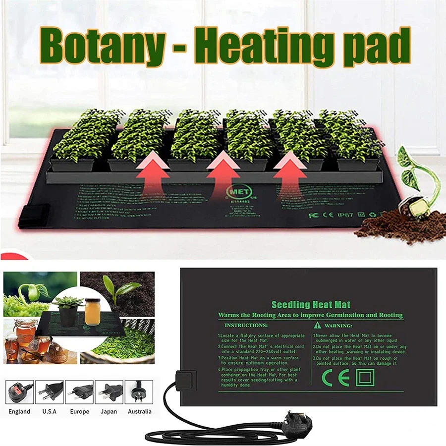 4 boyutları 220 V AB Tak Fide  - Heat Mat Seedling incelemesi ve fiyatı