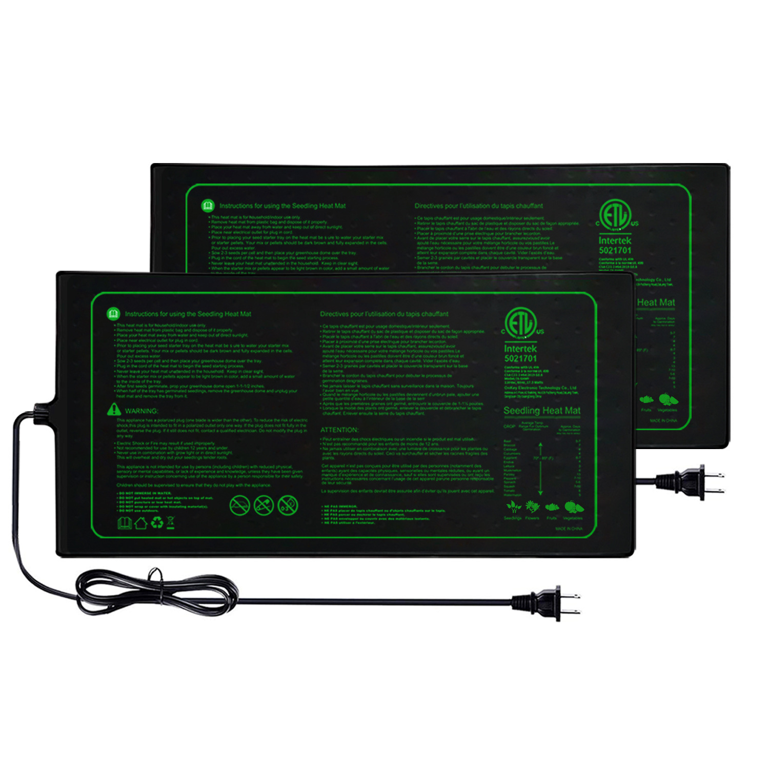 İki'li Paket 20x10 İnç Fide Is - Heat Mat Seedling incelemesi ve fiyatı